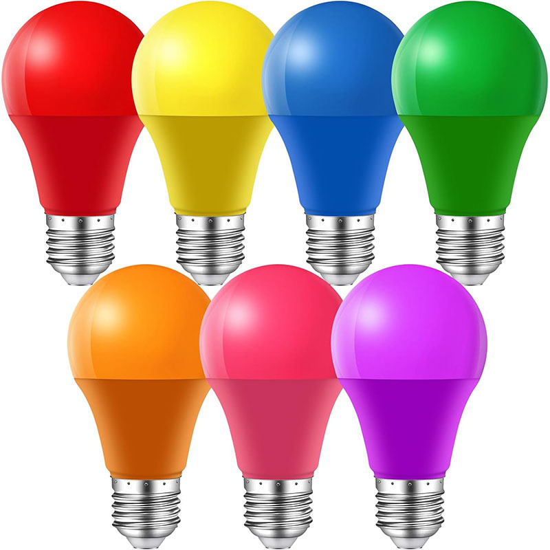 LED colored plastic-coated aluminum A bulb linear independent constant current high brightness colored light red bulb indoor decorative colored light
