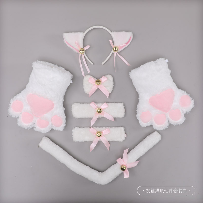 머리띠 고양이 발톱 7종 세트 화이트