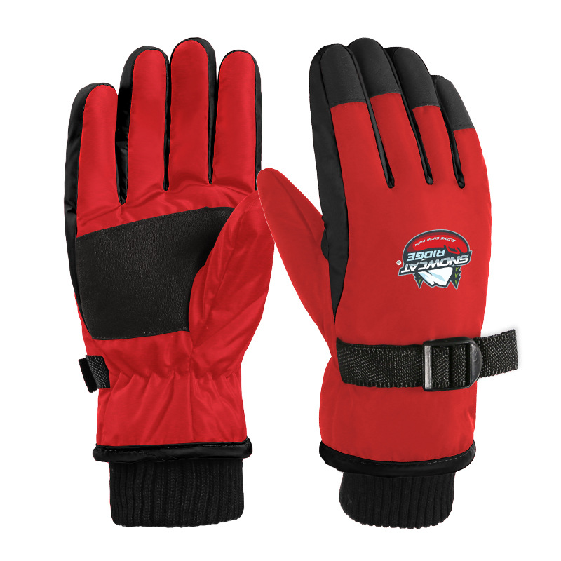 Guantes de esquí para niños al por mayor deportes al aire libre fitness ciclismo a prueba de viento impermeable forrado de lana gruesa caliente hombres y mujeres guantes