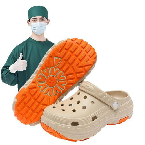 Women's Slip-on Men's Summer Outdoor Wear EVA Thick Sole Height Hole Shoes Indoor Cool Slippers Arch Support Sports