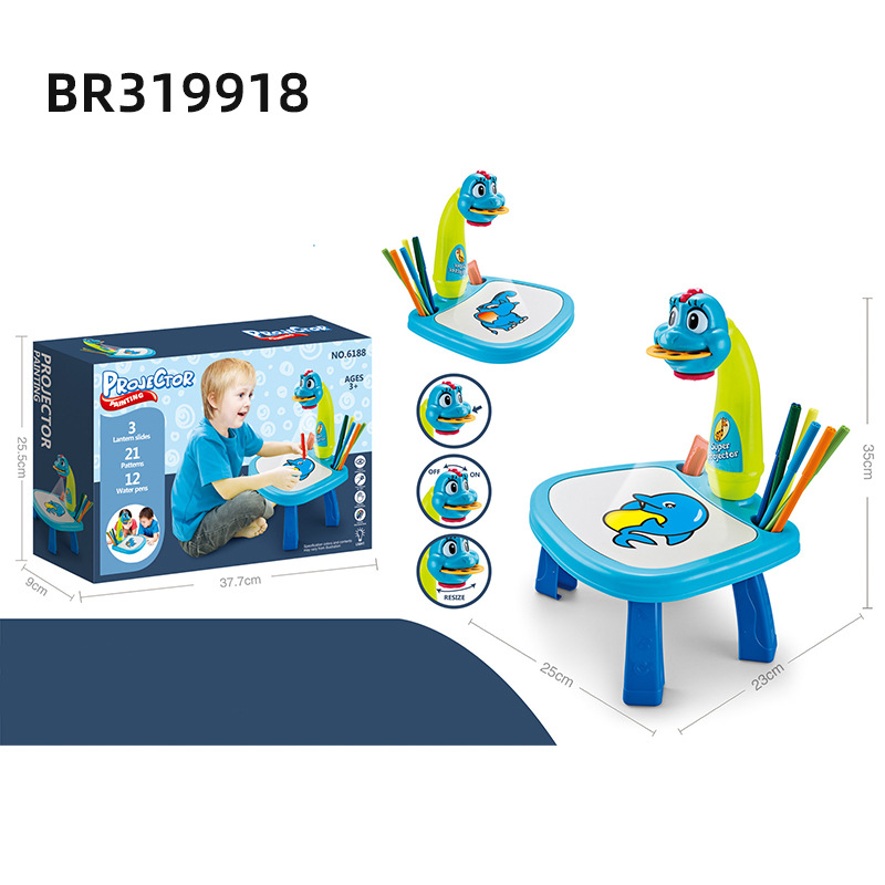 Fawn Projection Drawing Table Projection Writing Board Children's Magnetic Plastic Graffiti Board Toy for Export Only