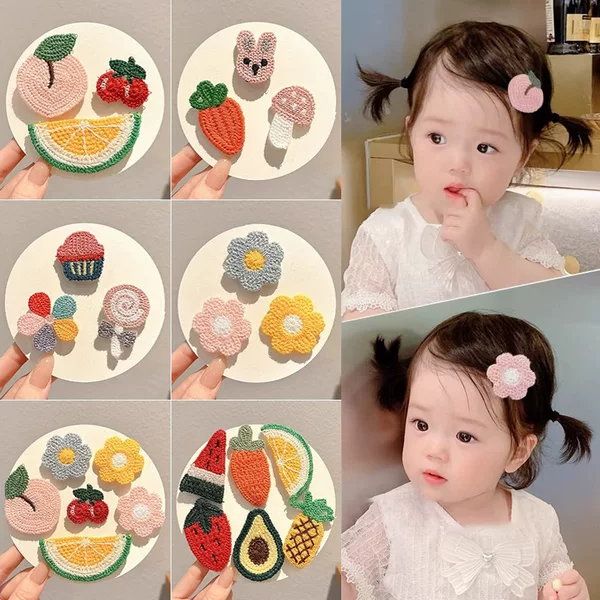 Children's Cute Hair Clips, Baby Fabric Hair Clips, Side Bangs, Fetal Hair Clips, Baby Hair Clips That Do Not Hurt Hair, Hair Accessories