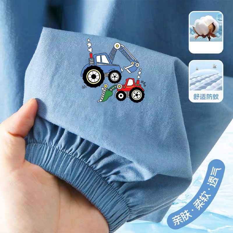 Boys' Stylish Summer Thin Ice Silk Denim Versatile Anti-Mosquito Pants for Older Boys 2026 New Style Jogger Pants