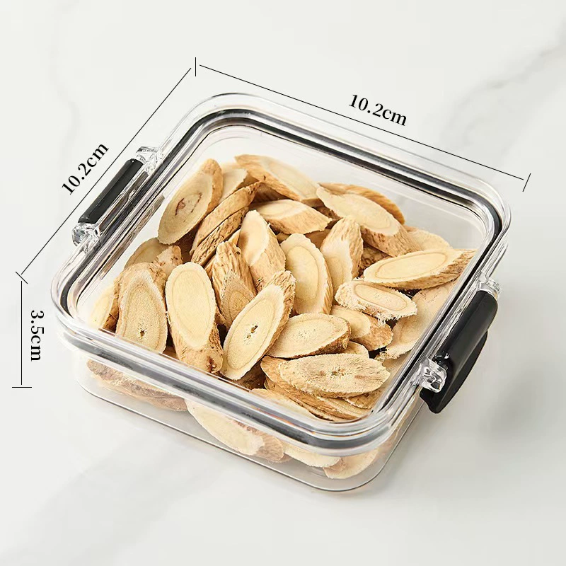 Sealing tank with lid food -grade PET bottle plastic transparent tea nuts snack snack grain storage tank can