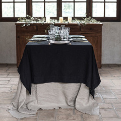 5ZV7 wholesale thickened pure linen linen cotton linen simple tablecloth/tablecloth/tablecloth (linen white