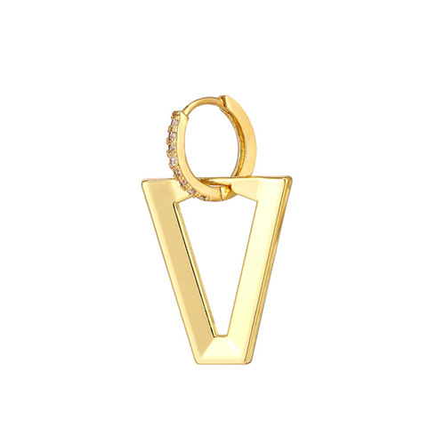 HECHENG Jewelry Colorful Spray Paint Inverted Triangle Pendant Earrings Geometric V Jewelry Accessories Summer