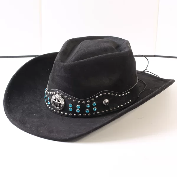 Amazon's Cross-Border Best-Selling European and American Classic Suede Western Cowboy Hat, Retro Fashion Cowboy Hat for Men and Women