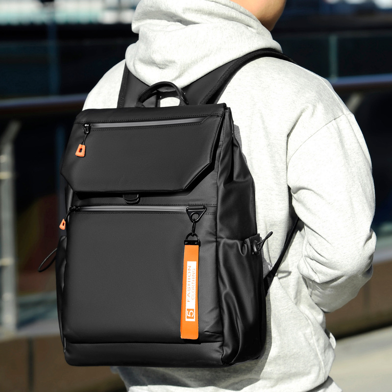 Trendy brand for men with large capacity backpack expansion, business computer bag, lightweight and multifunctional_voghion.com