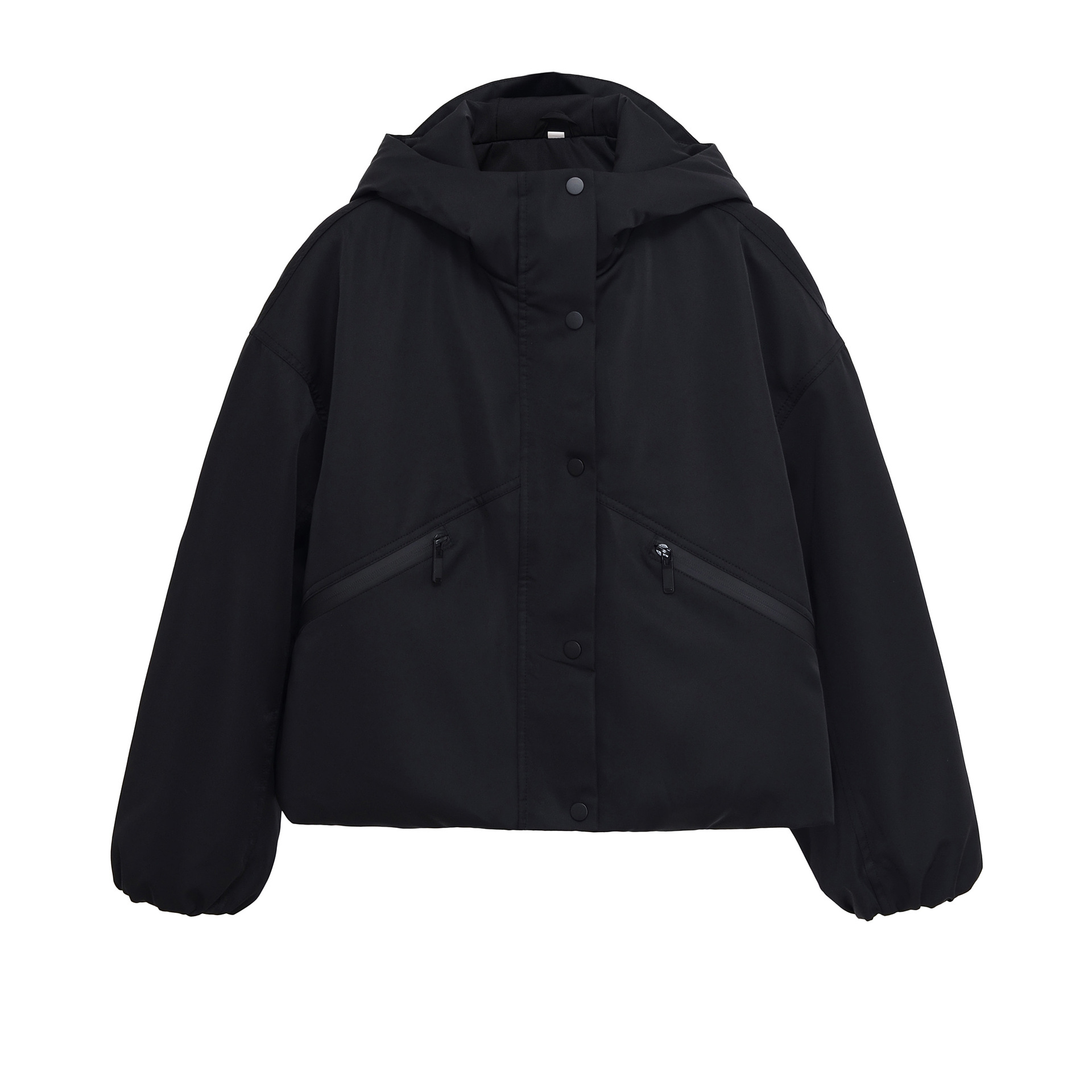Comercio exterior otoño y invierno nueva moda de mujer estilo europeo y americano cuello redondo con cremallera con capuz impermeable chaqueta a prueba de viento algodón universal image 6