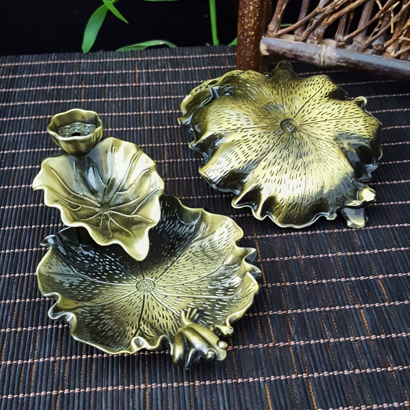 Кальян для инконса обратно? Пожалуйста, перевожу: "Backflow Incense Burner Lotus Leaf Alloy Incense Holder with Frog or Goldfish, Decorative"