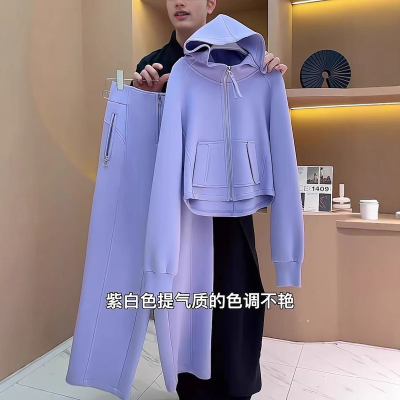 High-end sportswear suit women's spring clothes 2025 new fashion western-style age-reducing loose slim casual two-piece suit