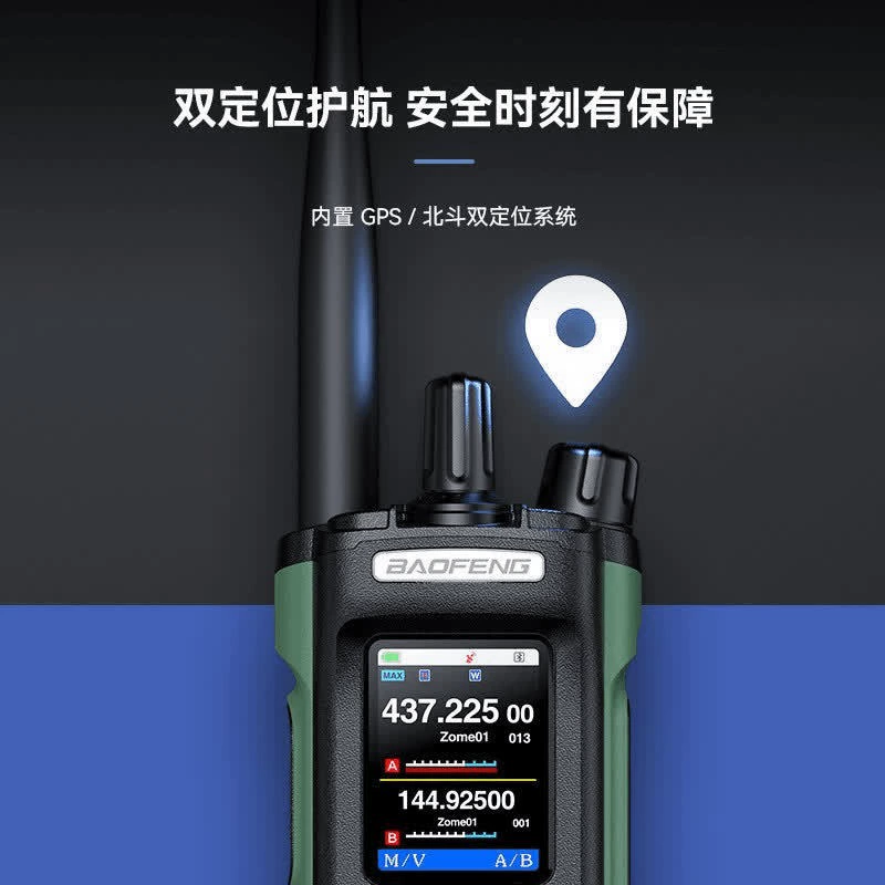 Портативная радиостанция Baofeng UV-32 полночастотная DM-32 цифровая DMR, 10 Вт, ручная, GPS, APRS, Bluetooth, запись частот