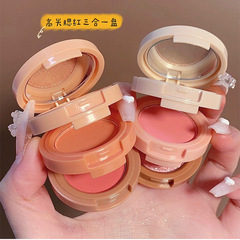 Miss Lara's Highlighting Blush Triple-Effect Makeup Palette with Glitter, Fine Powder Texture, Non-Flake, Versatile Use