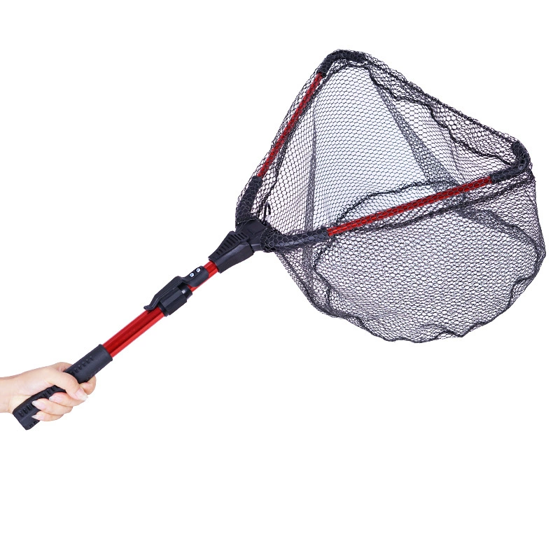 Folding telescopic handheld fishing net, aluminum alloy