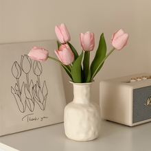 仿真花假花摆设郁金香花艺摆件客厅插花装饰高档餐桌花瓶桌面绿植