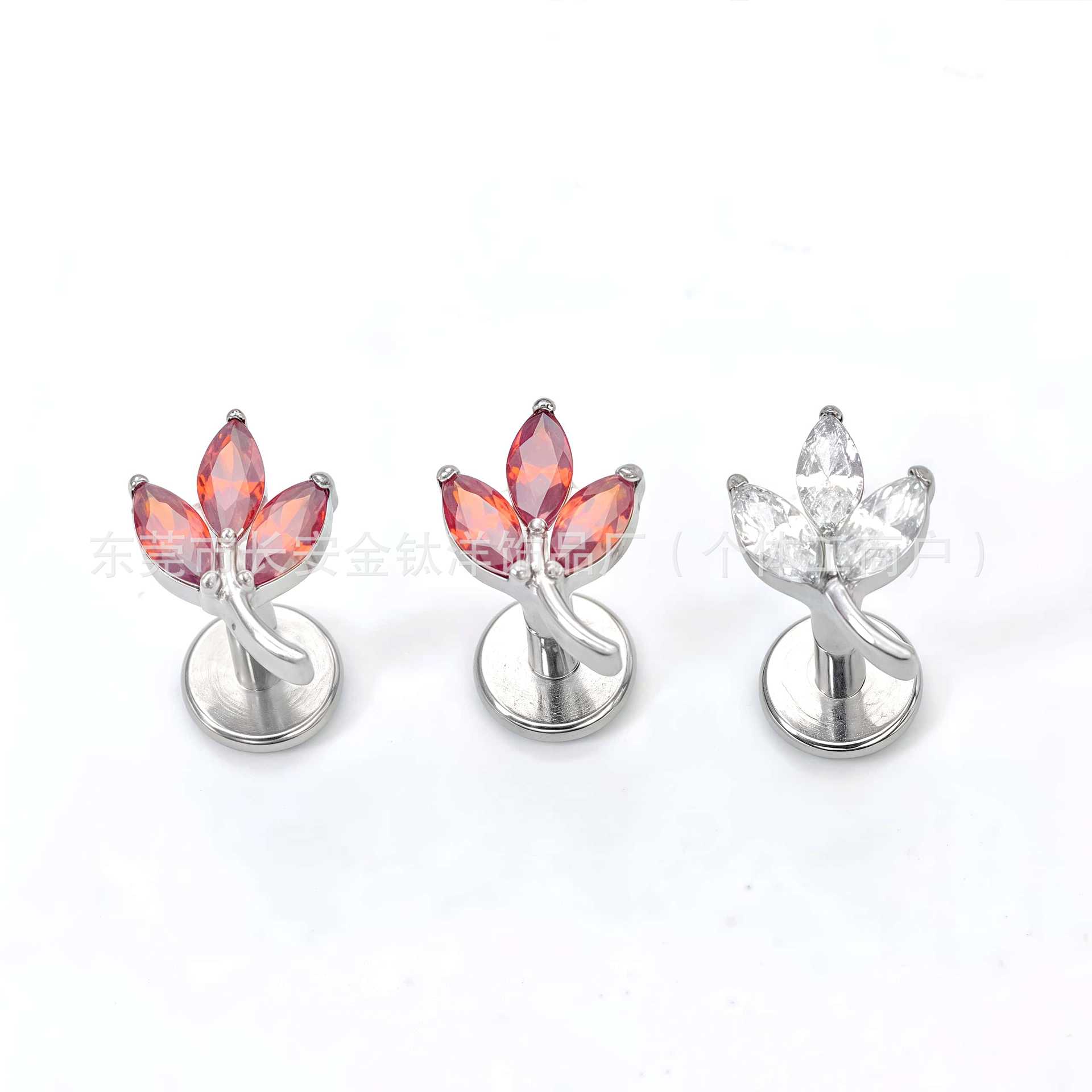 Pointed titanium steel lip stud product view