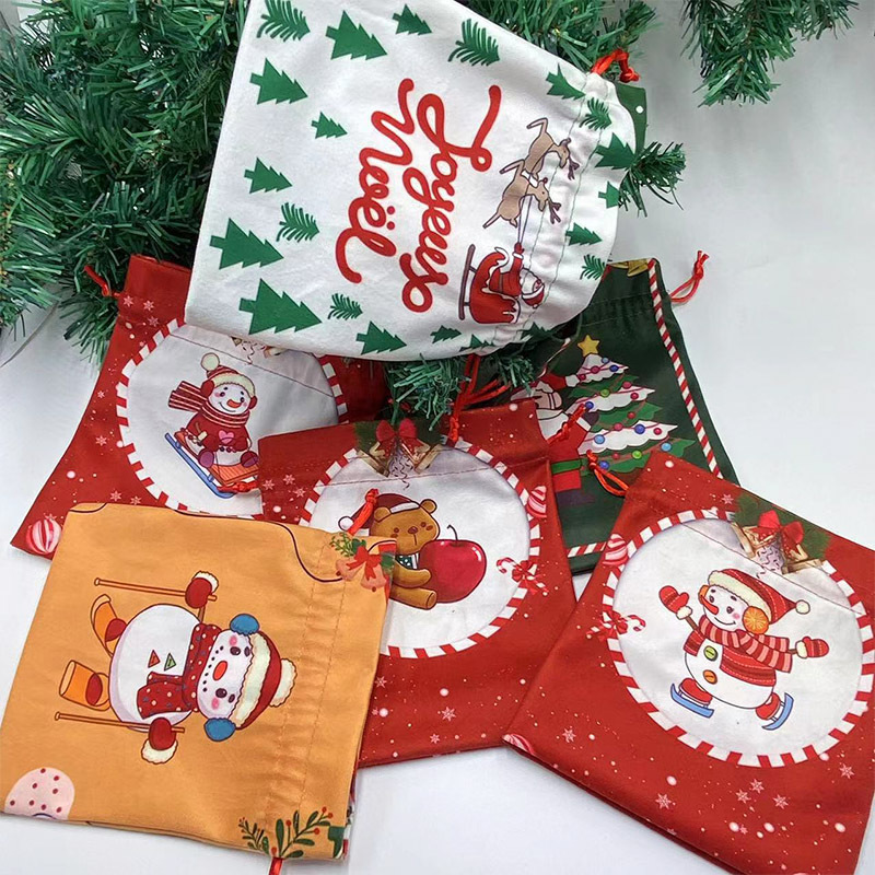 Christmas apple bag drawstring Christmas Eve gift bag apple gift packaging bag velvet drawstring apple bag