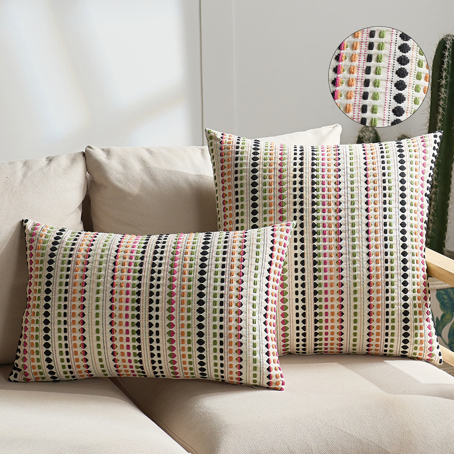 130g Weight Sofa Covers Home Textiles & Decor Type Polyester Material Stripe Pattern Simple Style Style Multicolor Color Simple Style Stripe Polyester Sofa Covers Couch & Sofa Decor 19