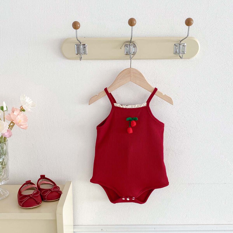 Baby Clothes, Summer Korean Style Thin One-Piece Lace Camisole, Palace Style Sweet New Full Moon Romper