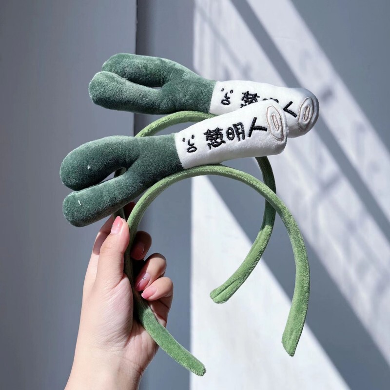 Funny onion headband onion bright vegetable headdress creative cartoon super cute face wash hairpin photo headband female