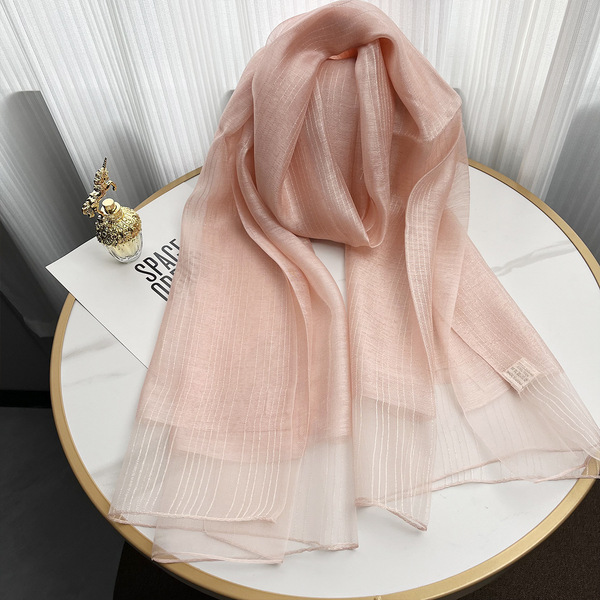 Silk classic solid color beach scarf