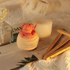 億興製品珍愛小熊收納盒硅膠模具蜂蜜罐可愛熊首飾盒香薰石膏模具