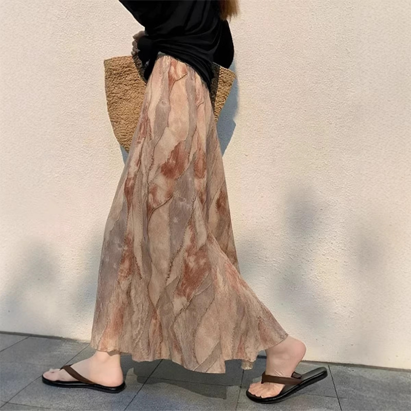 Beautiful Skirts for Important Occasions, Super Stylish Spring Wear, High-Waisted, Elegant, Irregular Cut, A-Line Printed Skirt for Women Beautiful Skirts for Important Occasions, Super Stylish Spring Wear, High-Waisted, Elegant, Irregular Cut, A-Line Printed Skirt for Women