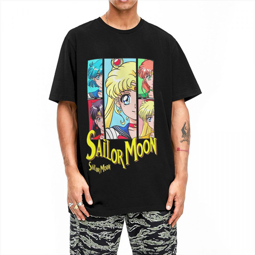 Ocode Cartoon Sailors Moons T-Shirt for Men and Women 100% Cotton