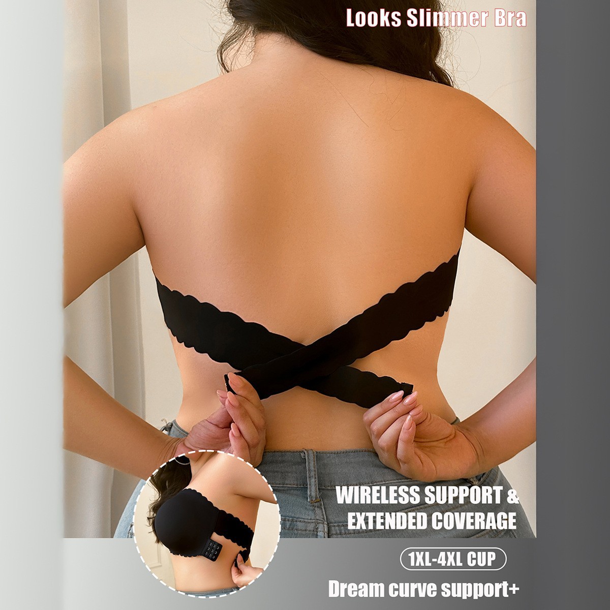 Cross-border Xiyin TEMU Amazon estilo caliente sujetador de talla grande europeo y americano image 3