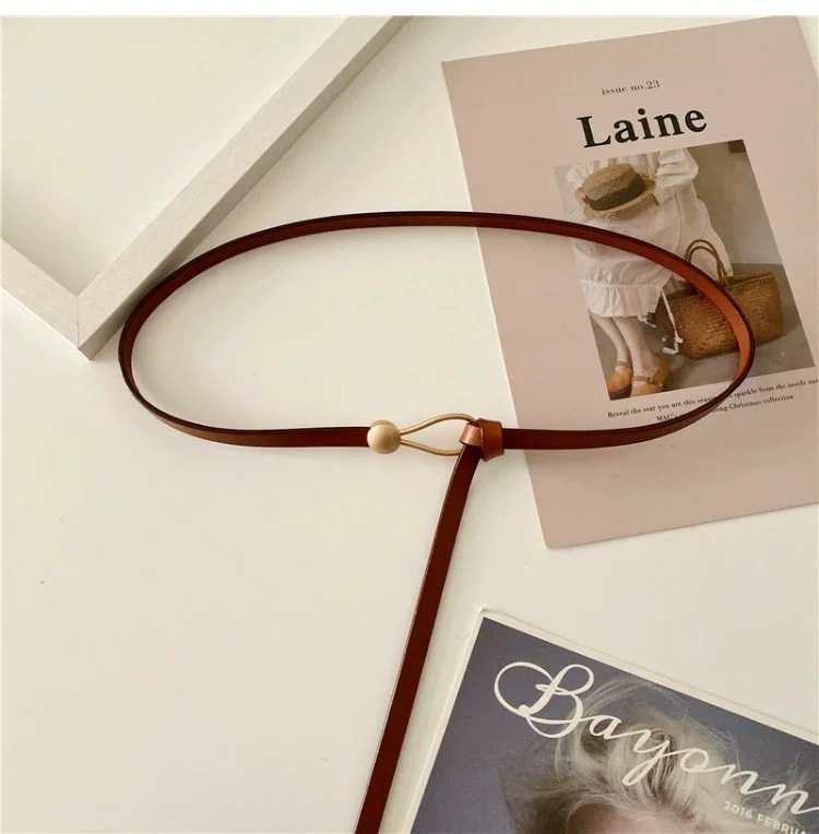 Geknoteter Gürtel Für Damen Aus Leder Als Dekoratives Accessoire_voghion.com