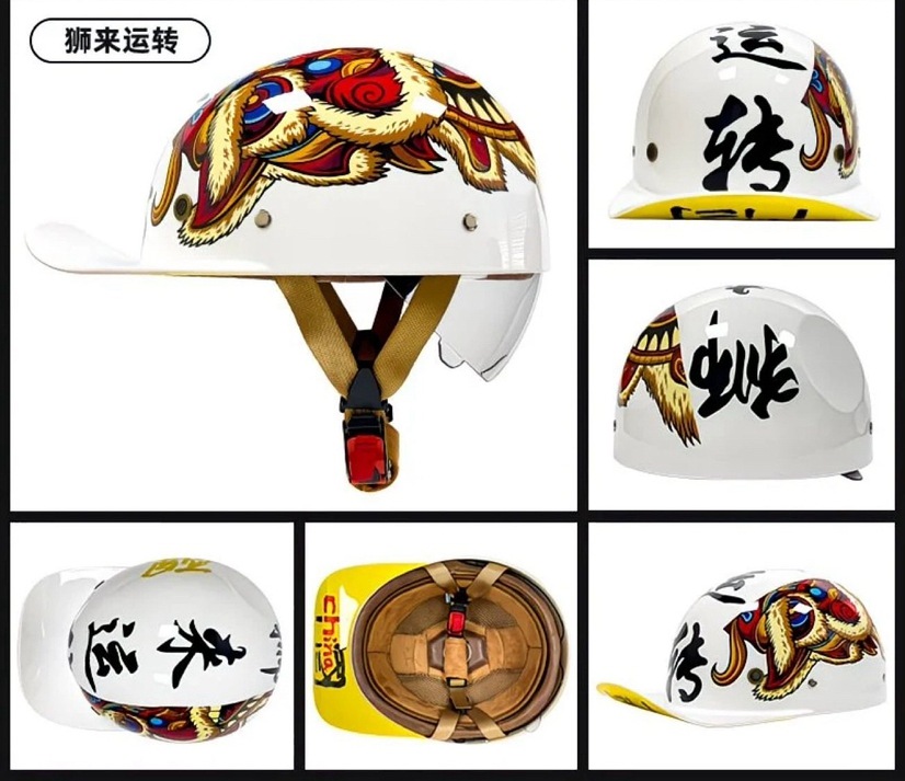 電気自動車のヘルメットの男の冬の日本式の復古の機関車のペダルのオートバイの250女の小さいヘルメットの体の半ヘルメットの瓢箪のヘルメット