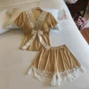 Detachable breast pads, shorts, with short sleeve