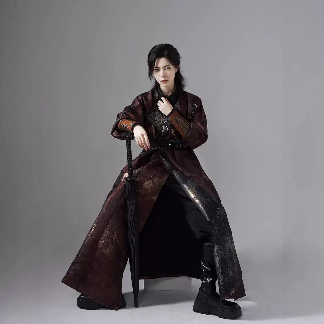 唐圆领袍【火烧烂棉花】汉服秋男女两面穿云十六服装中国风禅意