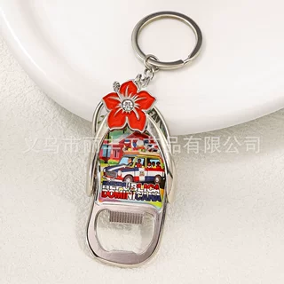 跨境旅游纪念品拖鞋开瓶器钥匙扣贴纸印刷著名景点