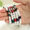 Ceramics, accessory, white ethnic beaded bracelet, ethnic style, Birthday gift