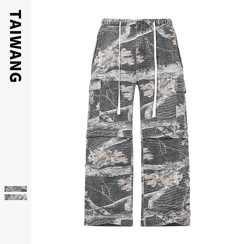 Pantaloni da paracadutista da uomo Pantaloni da lavoro multitasche larghi retrò da uomo_voghion.com