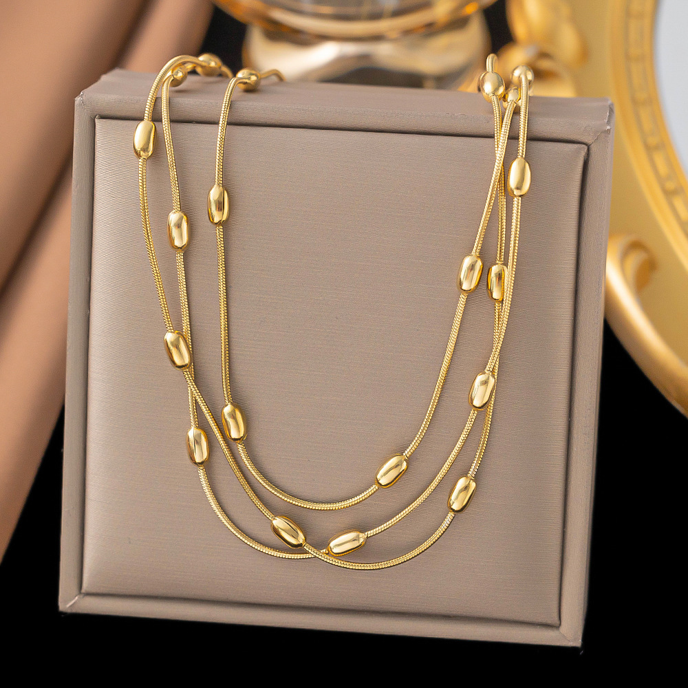 10g Weight 0.03µm-0.05µm Gold Plating Thickness PVD Coated Gold Plating Process Real Gold Plated Plating Material 304 Stainless Steel Pendant Material Pendant Necklace Classification 304 Stainless Steel Chain Material cable chain, Twisted Rope Chain Chain Type Holiday, Daily Occasion 304 Stainless Steel Material Geometric Pattern Women's Gender Elegant, Simple Style Style Waterproof Non Tarnish, Plating Craft PVD Coated Real Gold Plated Geometric Titanium Steel Elegant Simple Style Waterproof Non Tarnish Titanium Steel Pendant Necklace 1