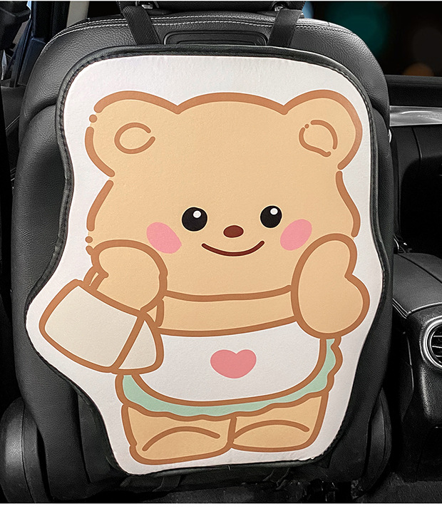 Long Butter Bear Chair Back Anti-kick Pad Children's Rear Seat Protective Pad Anti-dirty Protective Pad for Car Rear Wear