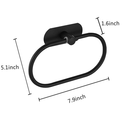 304 stainless steel towel ring bathroom toilet no punching towel hanging ring metal nail-free oval towel rack