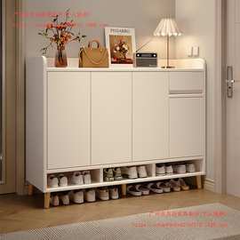 鞋柜家用门口入户门玄关收纳柜一体靠墙2025新款室内实木走廊鞋架