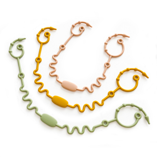 New baby teether anti-drop chain food-grade children's pacifier anti-lost chain toy strap lanyard silicone pacifier chain