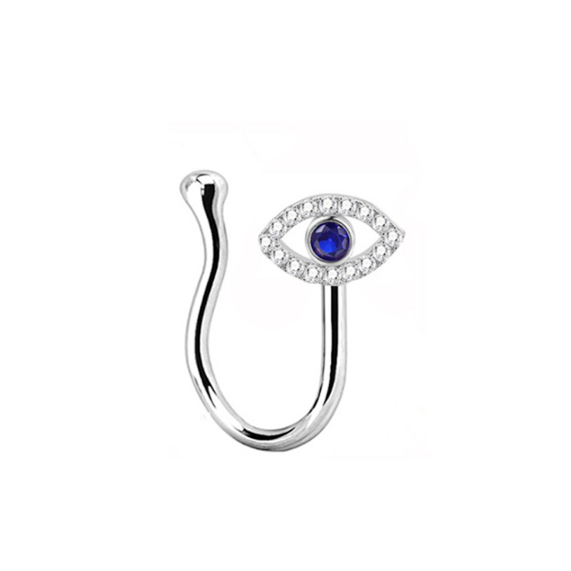 2021 Clip Nasal Anillo Nasal Sin Perforaciones Devil&#39;s Eye display picture 1