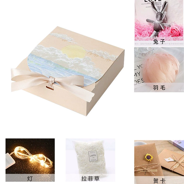 Sea Yunyue+grass+light+greeting card+feathers+rabbit light yellow