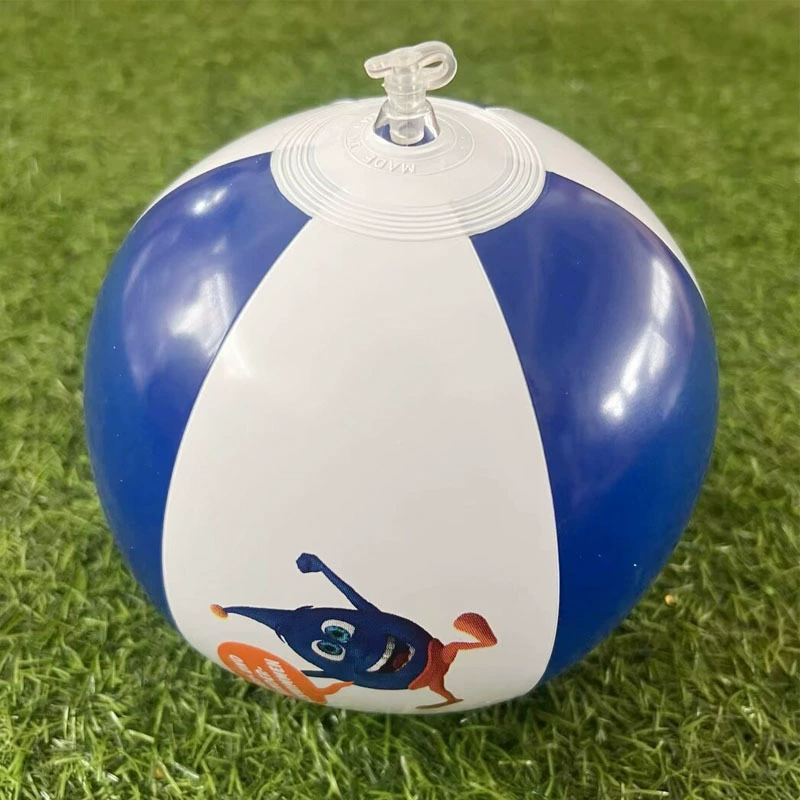 Производитель надувных шаров из ПВХ с сине-белым лоскутным принтом, цветная печать, рекламные пляжные шары, водные игрушки, изготовление на заказ