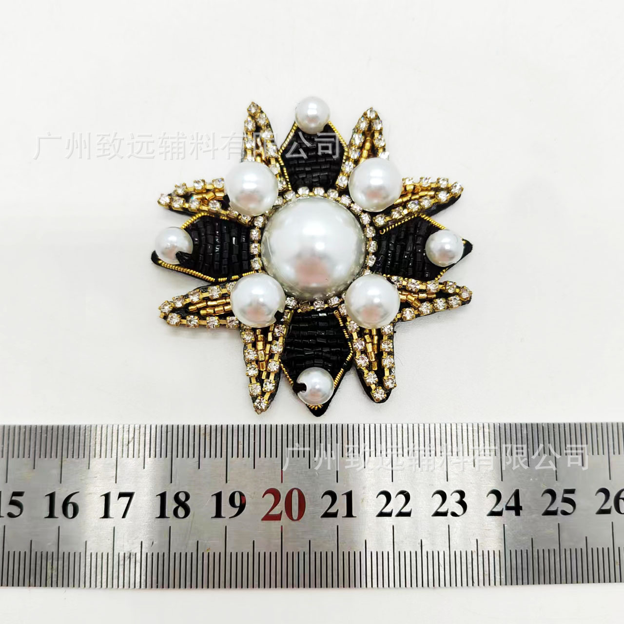 Nuevo y popular accesorio vintage de perlas y flores con diamantes de imitación para vestidos de novia, diademas, ropa DIY y accesorios para el cabello. image 5