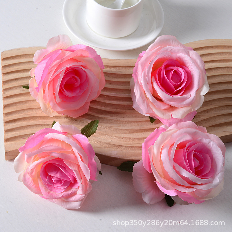 Simulated 10cm Silk Flower DIY Decorative Flower Clothing Hat Gift Box Wedding Car Head Handmade Corsage Rose Head