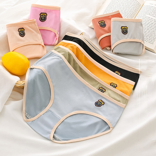 Women's underwear, women's mid-waist shorts new Japanese girl's cute sweet breathable underwear for women's e-commerce style cross-border