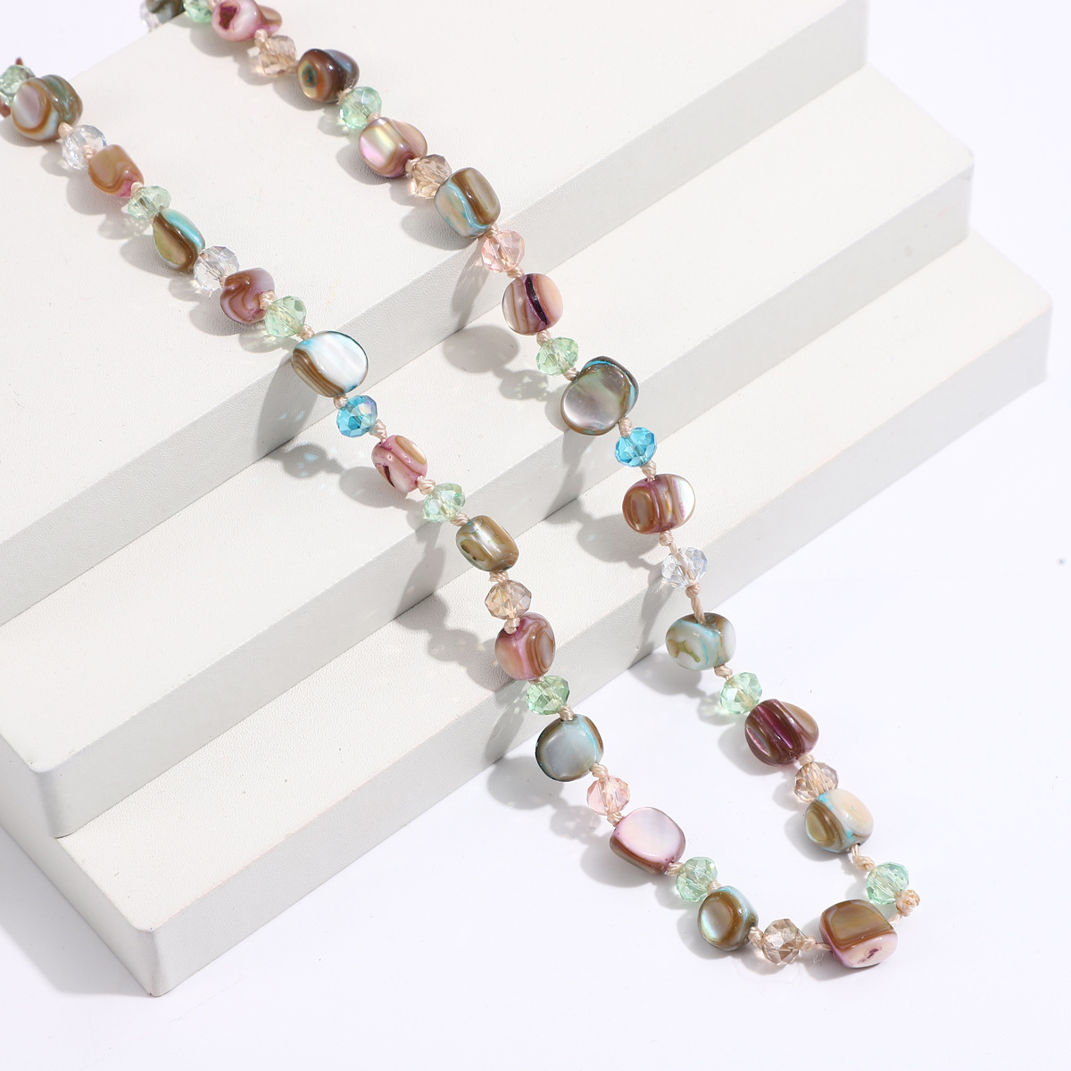 24g Weight Necklace Classification Shell Chain Material Beaded Chain Chain Type 1 Piece Quantity Holiday, Travel Occasion Shell Material Geometric Pattern Women's Gender Vacation, Classic Style Style Vacation Classic Style Geometric Shell Beaded Chain Beaded Necklaces Wholesale 1