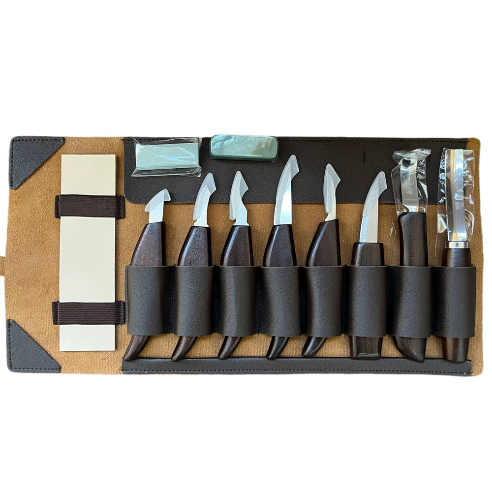 Carved set, retro carpentry, 12 pieces