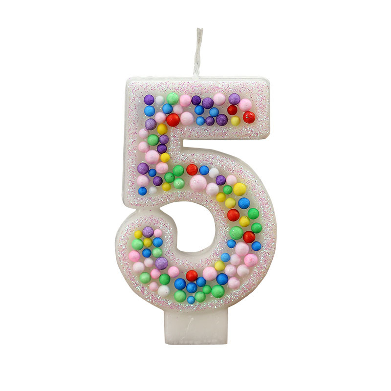Velas de cumpleaños numéricas 0-9 con diseño de bolas, para Temu, Amazon, AliExpress – Mayorista de Yiwu